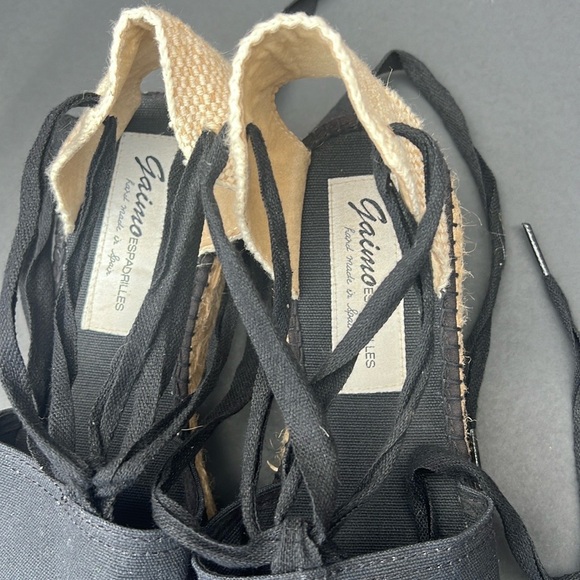 GAIMO ESPADRILLES FLATS SANDALS BLACK SIZE 9 - Picture 4 of 8